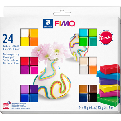 FIMO SOFT Modelliermasse-Set "Basic", 24er Set