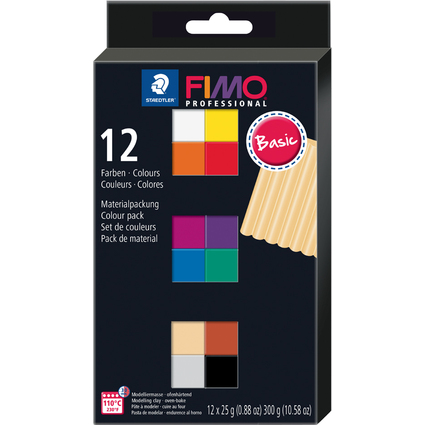 FIMO PROFESSIONAL Modelliermasse-Set, 12er Set