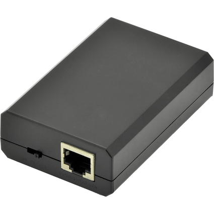 DIGITUS Gigabit PoE Splitter, RJ45 - RJ45, 12W, schwarz