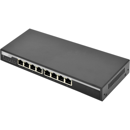 DIGITUS Desktop Gigabit Ethernet PoE Switch, 8-Port