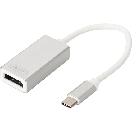 DIGITUS Adapterkabel, DisplayPort - USB-C, wei, 20 cm