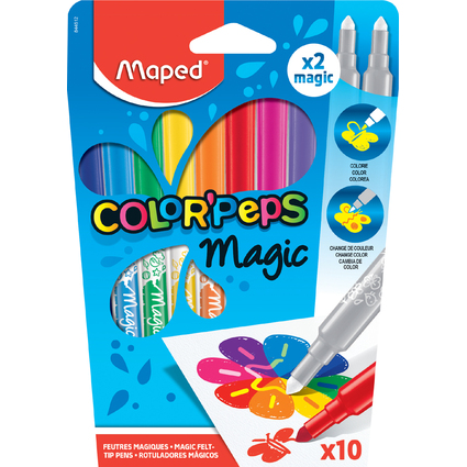 Maped Fasermaler COLOR'PEPS Magic, 10er Kartonetui