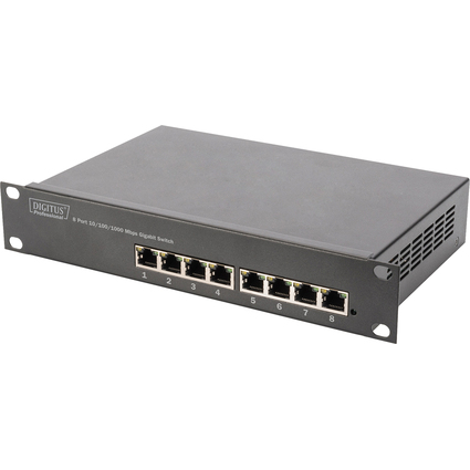 DIGITUS 10" Gigabit Switch, 8-Port