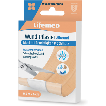Lifemed Wund-Pflaster "Allround", hautfarben, 500 mm x 60 mm