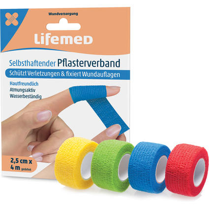 Lifemed Pflasterverband, selbsthaftend, farbig sortiert