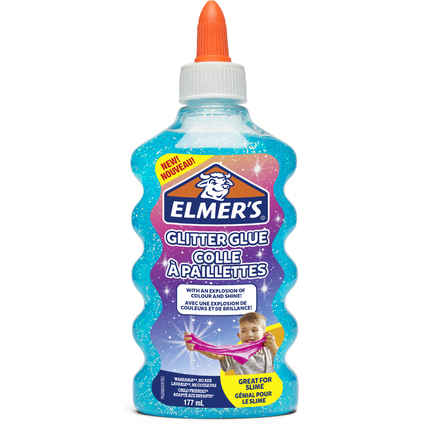 ELMER'S Glitzerkleber "Glitter Glue" blau, 177 ml