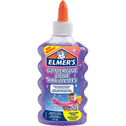 ELMER'S Glitzerkleber "Glitter Glue" violett, 177 ml