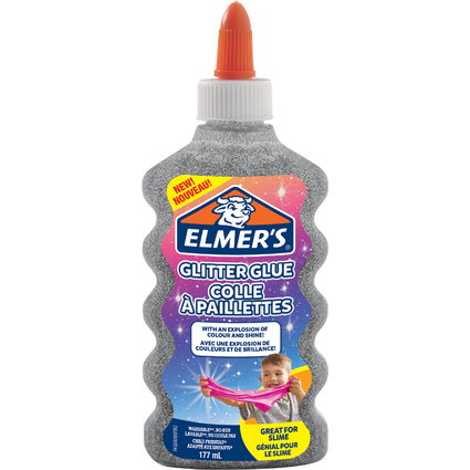 ELMER'S Glitzerkleber "Glitter Glue" silber, 177 ml