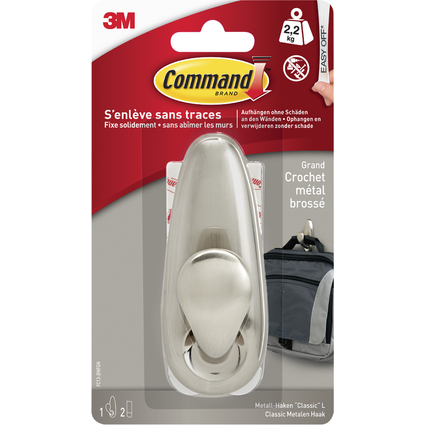 3M Command Metall-Haken "Classic", Gre: L, silber