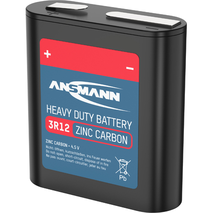 ANSMANN Zink-Kohle Flach-Batterie, 3R12, 4.5 Volt