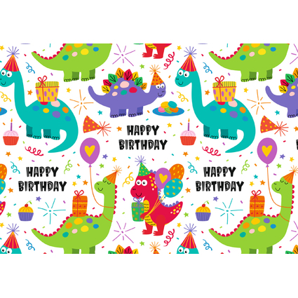 SUSY CARD Geschenkpapier "Birthday Dinos", auf Rolle