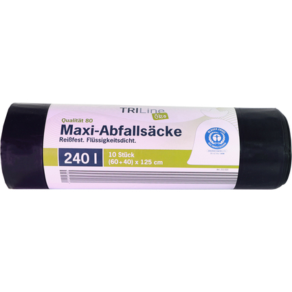 Secolan TRILine Maxi-Abfallsack, grn/schwarz, 240 Liter