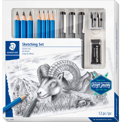 STAEDTLER Zeichenset Sketching Design Journey, 12-teilig