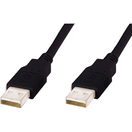 DIGITUS USB 2.0 Anschlusskabel, USB-A - USB-A Stecker, 1,8 m
