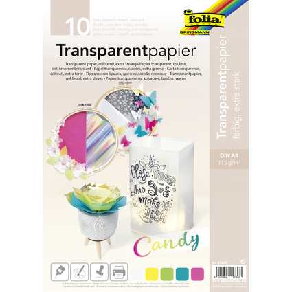 folia Transparentpapier CANDY, DIN A4, 115 g/qm