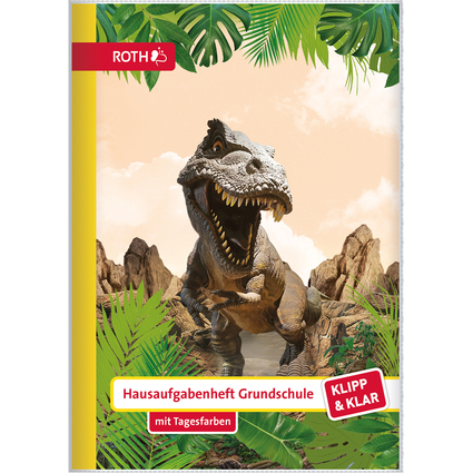 ROTH Grundschul-Hausaufgabenheft Klipp&Klar "Tyrannosaurus"