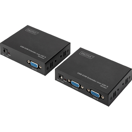 DIGITUS USB KVM Extenderset, Lokal + Remote, 200 m, Kat. 5