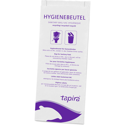 Tapira Papier-Hygienebeutel, bedruckt, wei