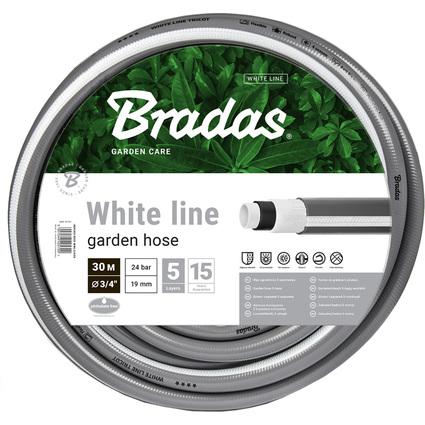 Bradas Gartenschlauch WHITE LINE, 1/2", silber/wei, 20 m