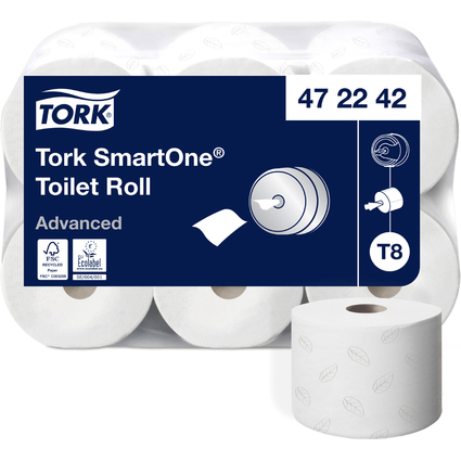 TORK Grorollen-Toilettenpapier SmartOne, 2-lagig, 207 m