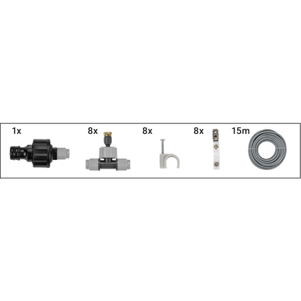 Bradas Garten-Sprhnebel-Set WHITE LINE, 15 m