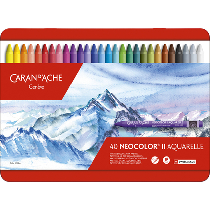 CARAN D'ACHE Aquarell-Wachsmalstift NEOCOLOR II, 40er Etui