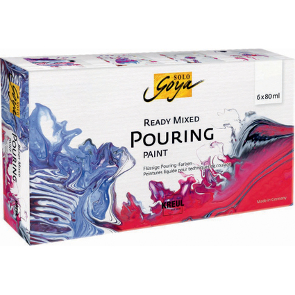 KREUL SOLO GOYA Pouring-Set "Ready Mixed", 6 x 80 ml