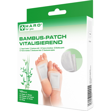 HARO Bambus-Patch, Fusohlen, 80 x 60 mm, wei