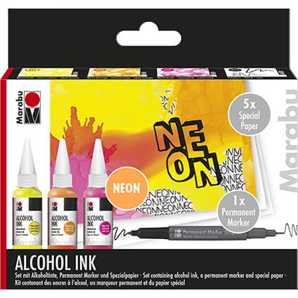 Marabu permanente Tinte Alcohol Ink, Set "NEON"
