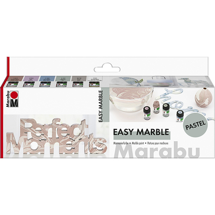 Marabu Marmorierfarbe "easy marble", Set PASTELL