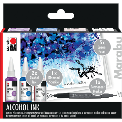 Marabu permanente Tinte Alcohol Ink-Set UNDERWATER