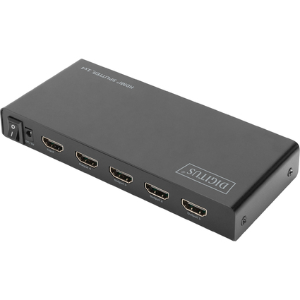 DIGITUS 4K HDMI Splitter, 4-fach, mit Downscaler, schwarz