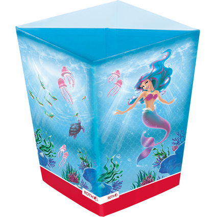ROTH Papierkorb "Meerjungfrau", aus Karton, 10 Liter