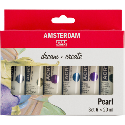 ROYAL TALENS Acrylfarbe AMSTERDAM Pearl, 6 x 20 ml