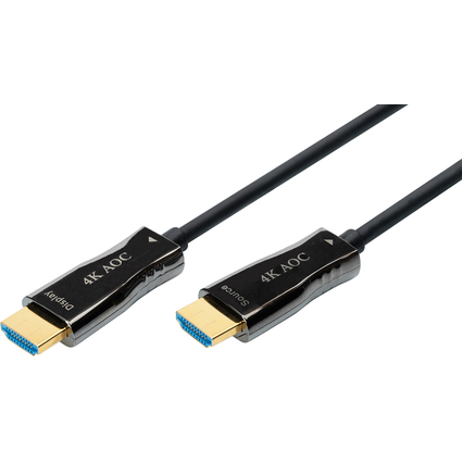 DIGITUS HDMI AOC Hybrid Glasfaser-Anschlusskabel, 20 m