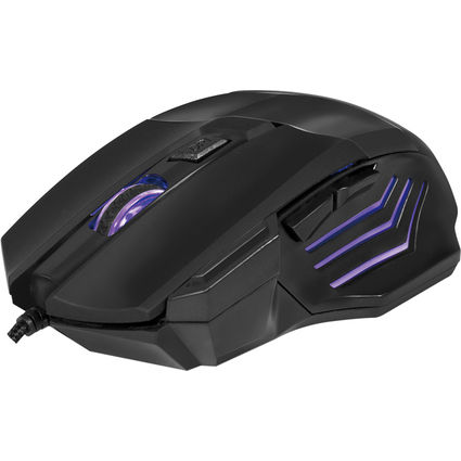 LogiLink Gaming Maus, kabelgebunden, schwarz, 2400 dpi