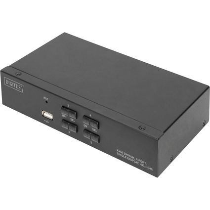 DIGITUS KVM Switch, 4-Port, Single-Display, 4K, HDMI