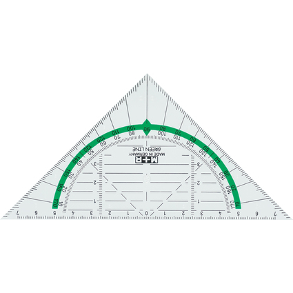 M+R Geometriedreieck "Green Line", Hypotenuse: 160 mm