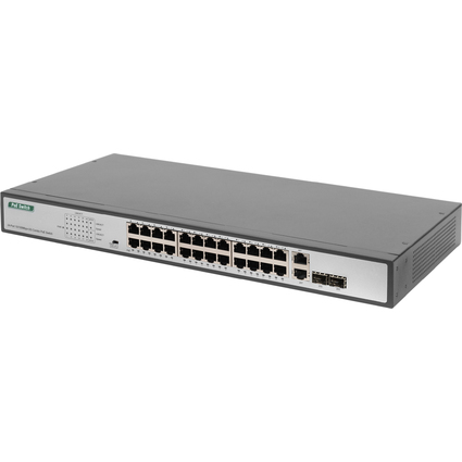 DIGITUS 19" Fast Ethernet PoE Switch, 24-Port, Unmanaged