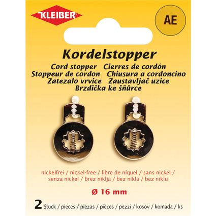 KLEIBER Kordelstopper, Metall, silber