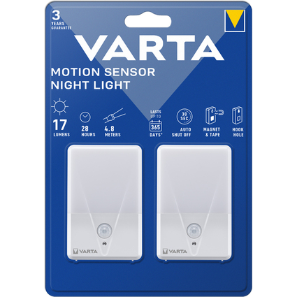 VARTA LED-Bewegungslicht "Motion Sensor Night Light", 2er