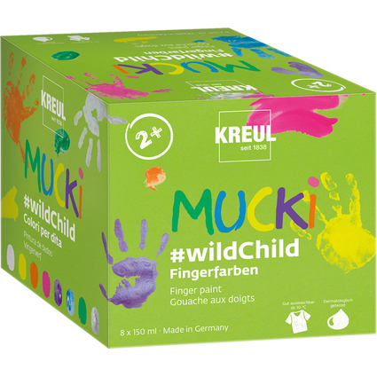 KREUL Fingerfarbe "MUCKI", Premium-Set #wildChild