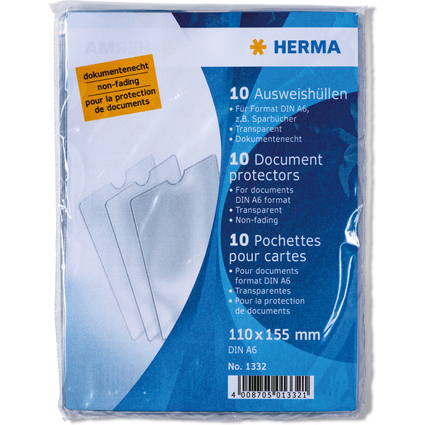 HERMA Ausweishlle, PP, 1-fach, 110 x 155 mm, Kleinpackung