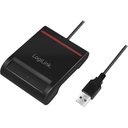 LogiLink USB 2.0 Smart-ID-Kartenleser, schwarz