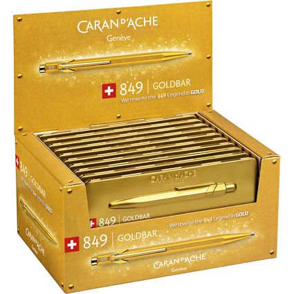 CARAN D'ACHE Druckkugelschreiber 849 GoldBar, im Display