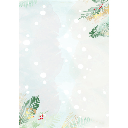 sigel Weihnachts-Motiv-Papier "Christmas Forest Watercolor"