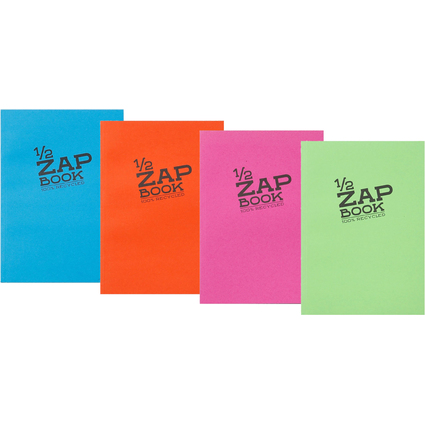 Clairefontaine Skizzenblock 1/2 ZAP BOOK, DIN A5, 80 g/qm