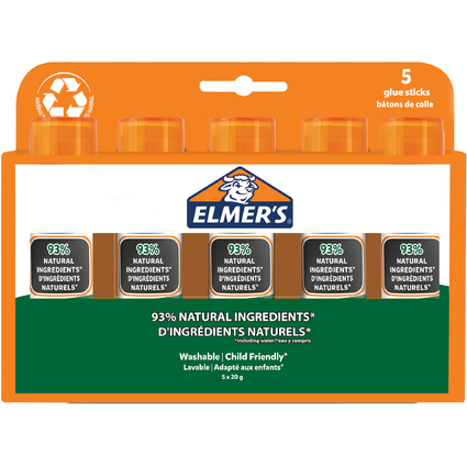ELMER'S Klebestift Pure Glue, 20 g, 5er Blister