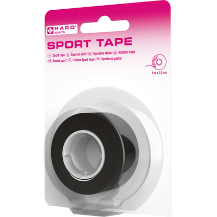 HARO Sport-Tape, 25 mm x 5 m, schwarz