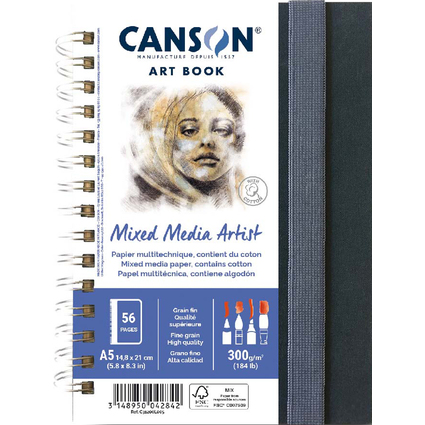 CANSON Skizzenbuch ART BOOK Mixed Media Artist, DIN A5